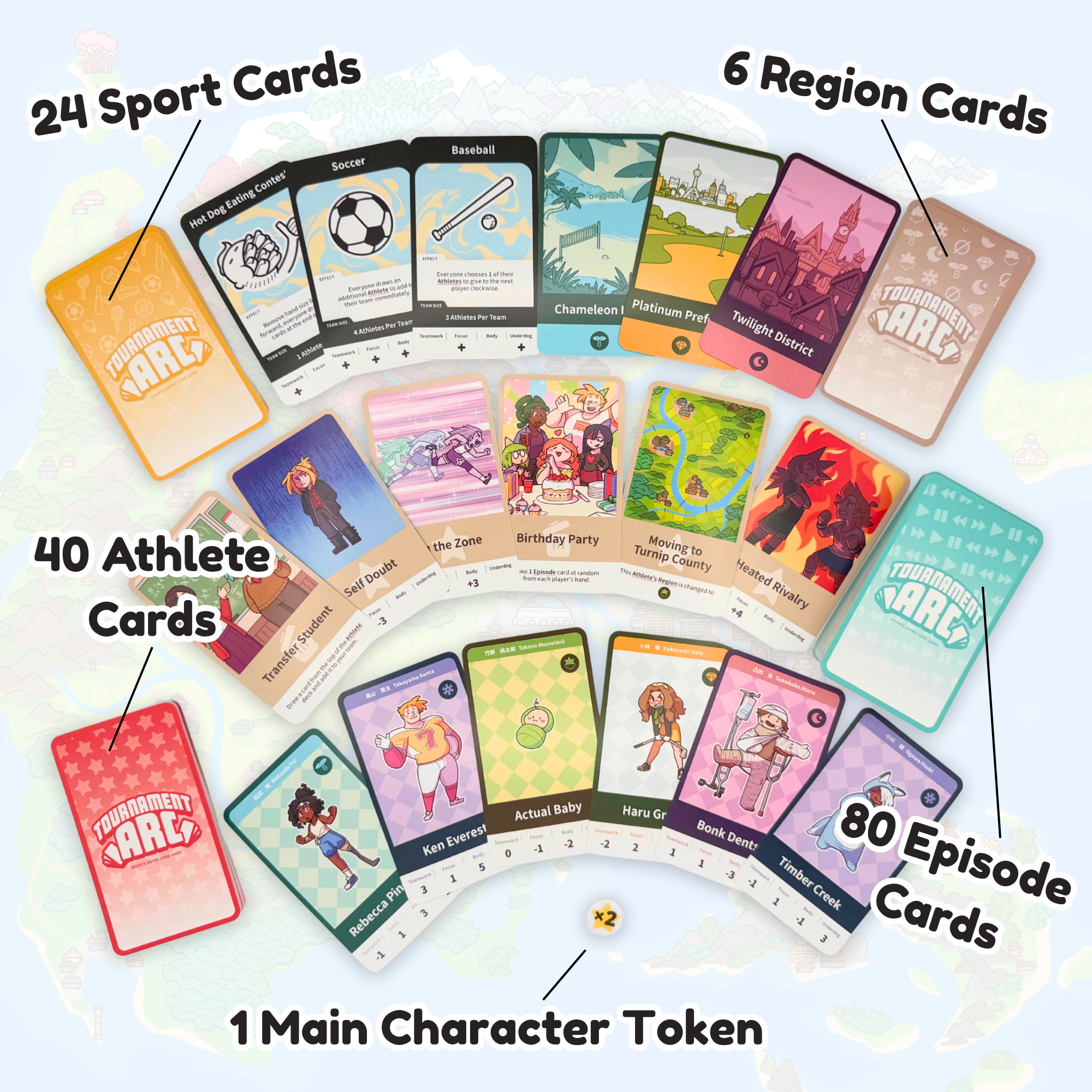 Tournament Arc - Build your own Sports Anime with Friends, 2-6 Players, Ages 10+